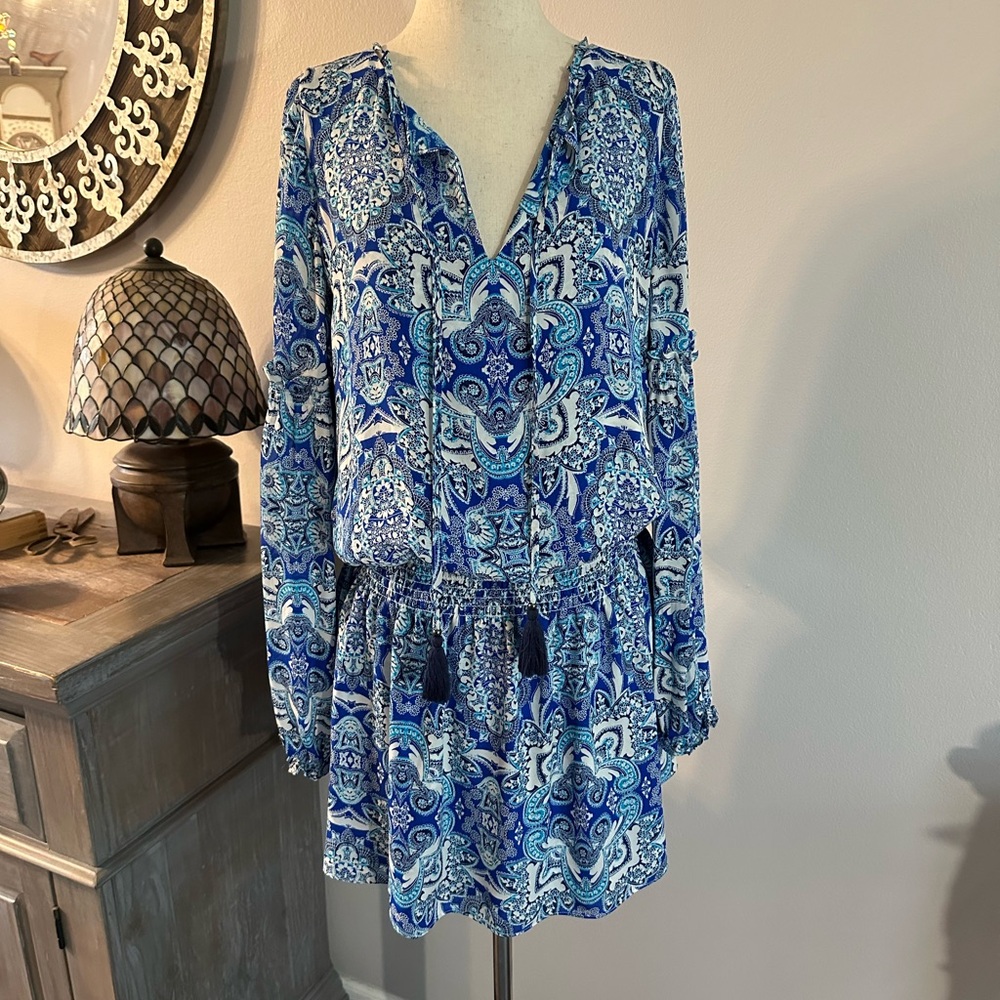 PARKER Silk Paisley Boho Printed Dress - Picture 2 of 9